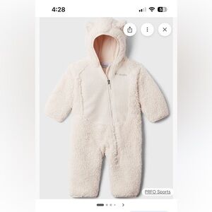 Columbia Sherpa Fleece One Piece Winter Footie - Sherpa Bunting Suit in Blue